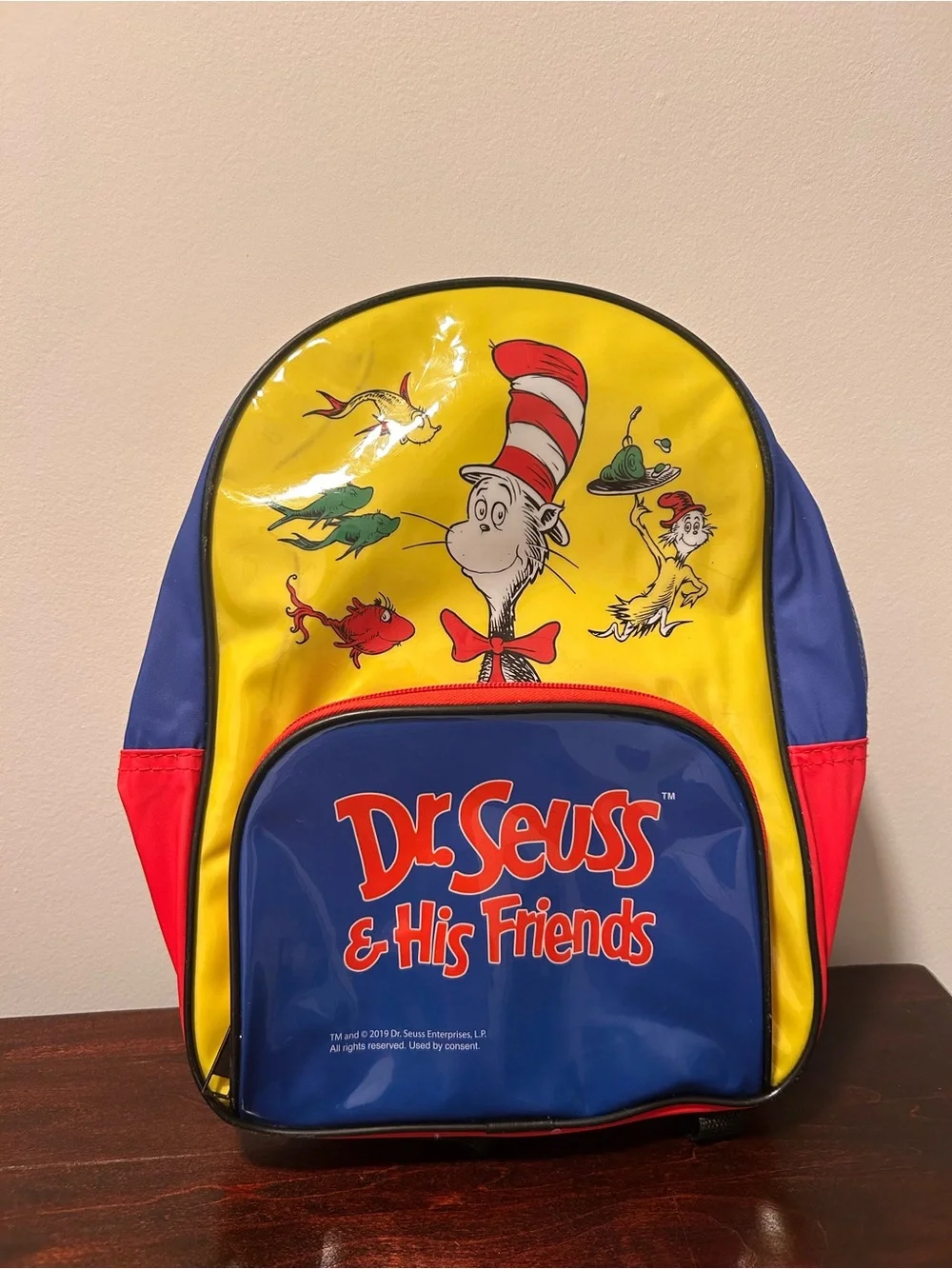 Dr Seuss & His Friends Colorblock Mini Backpack Cat in the Hat Vinyl